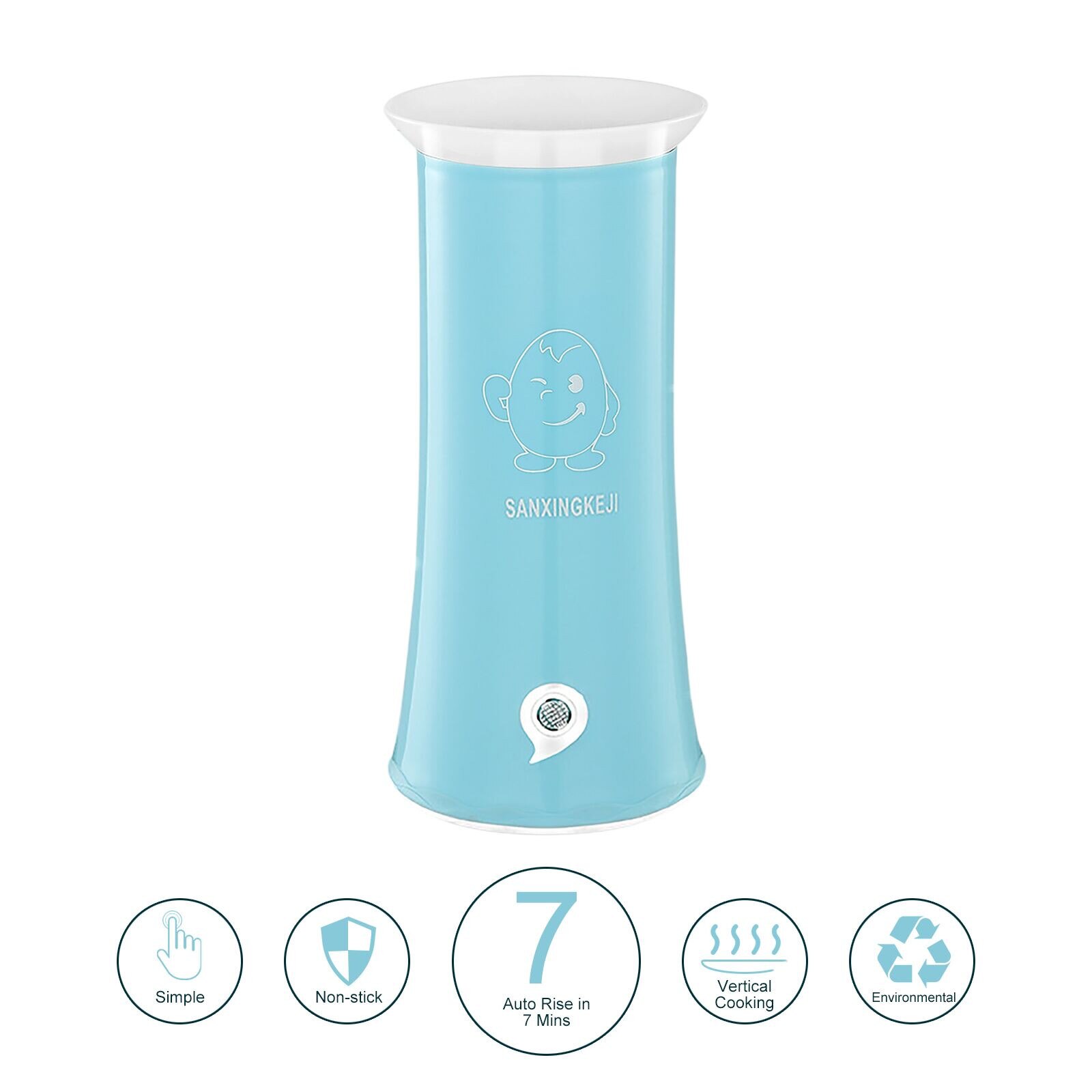 Automatic Electric Egg Master Cooker Single Tube Breakfast Scrambled Egg Sausage Boiler Egg Sandwich Roll Omelette Cooker#g30