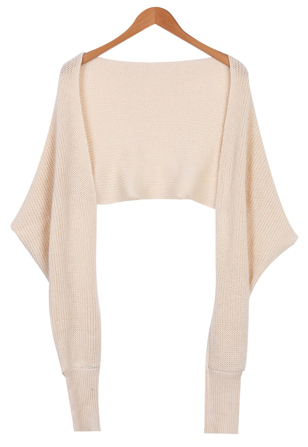 Høst gensere kvinner off shoulder cross wrap genser skjorte slash hals kort tee topp genser strikketøy: Beige
