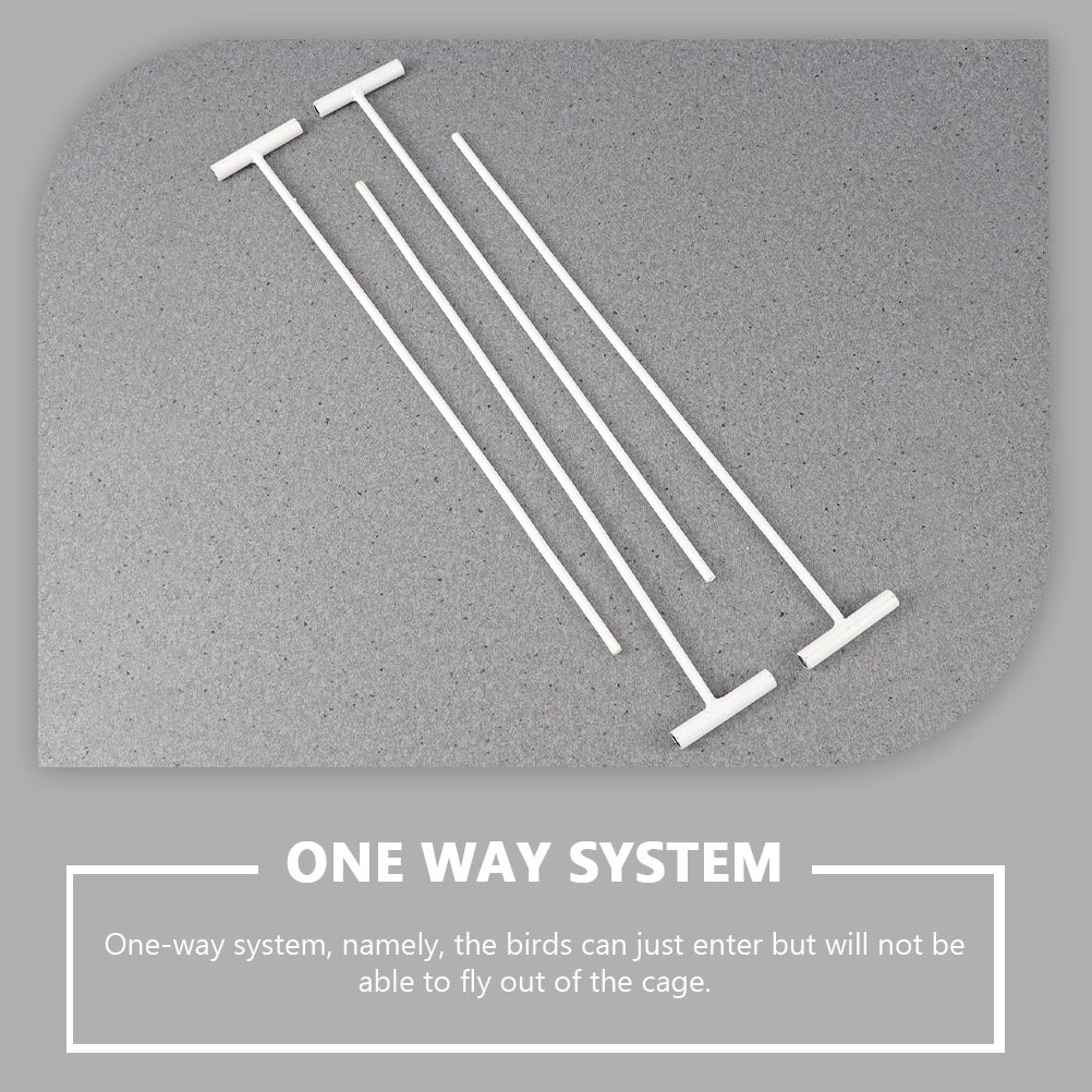 12 sztuk pręty żelazne klatka dla ptaków drzwi bary wejście drut pułapki artykuły dla zwierząt (srebrny)