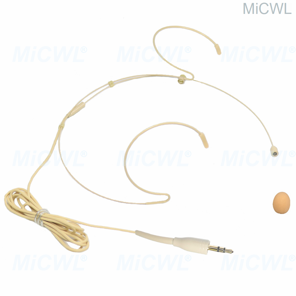 Beżowy HM200 ukryty Mini mikrofon z podwójnym zestaw słuchawkowy dla Shure Sennheiser AKG MiPro Audio-Technica Wirelss etui z suwakiem z paskiem: Ciemnoszary