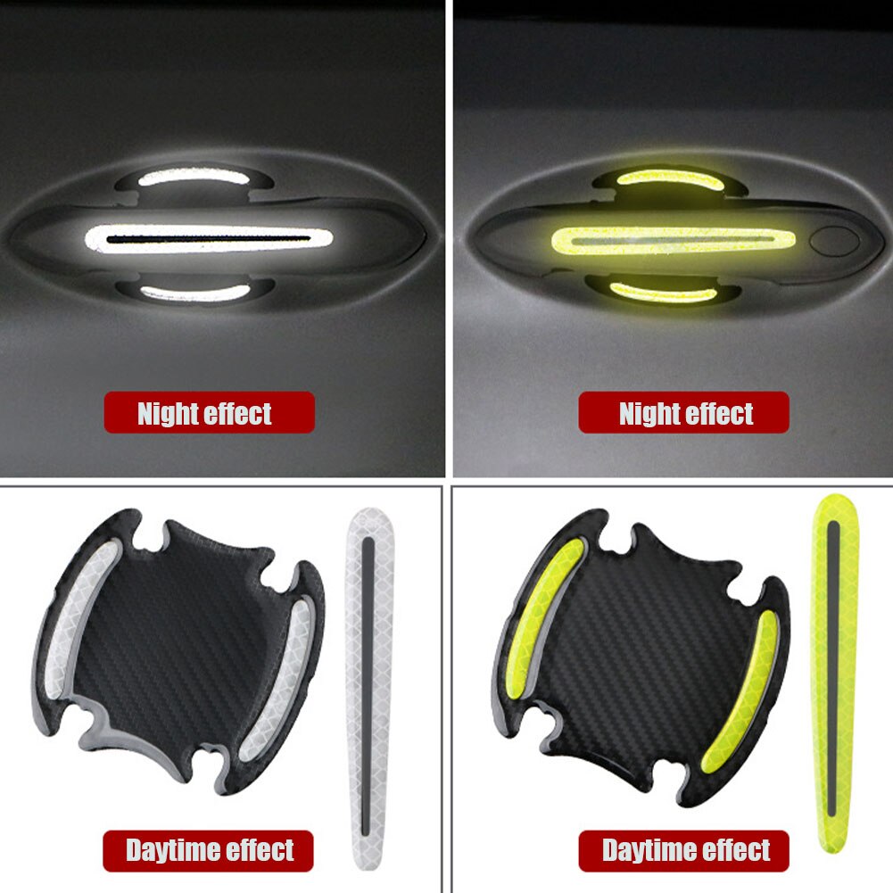 Autocollant 3D pour poignée de porte de voiture, 4 pièces, peinture, protection contre les rayures, couverture universelle