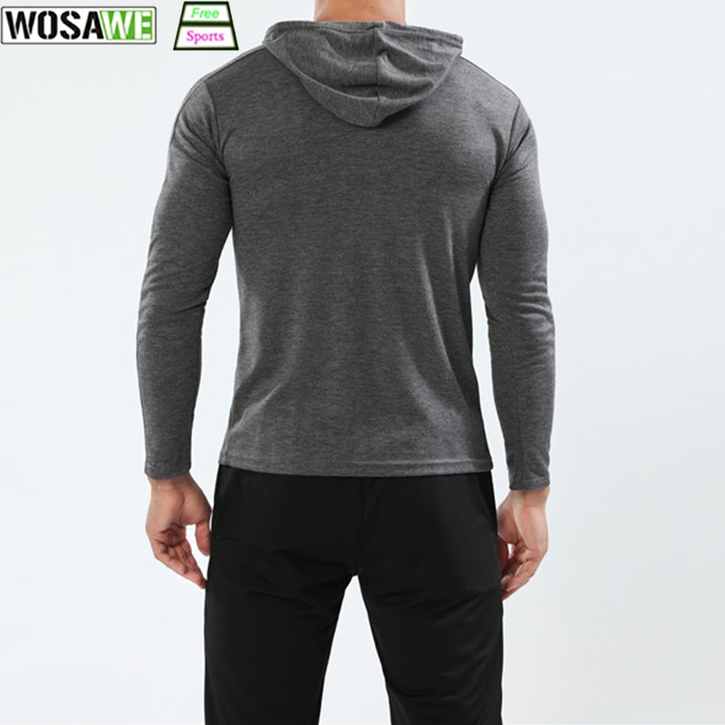 BARBOK männer Hoodie Sport Sweatshirt T-shirt langarm Schnell trocknende Elastischen Track Anzug Gym Fitness Jogging Sport tragen