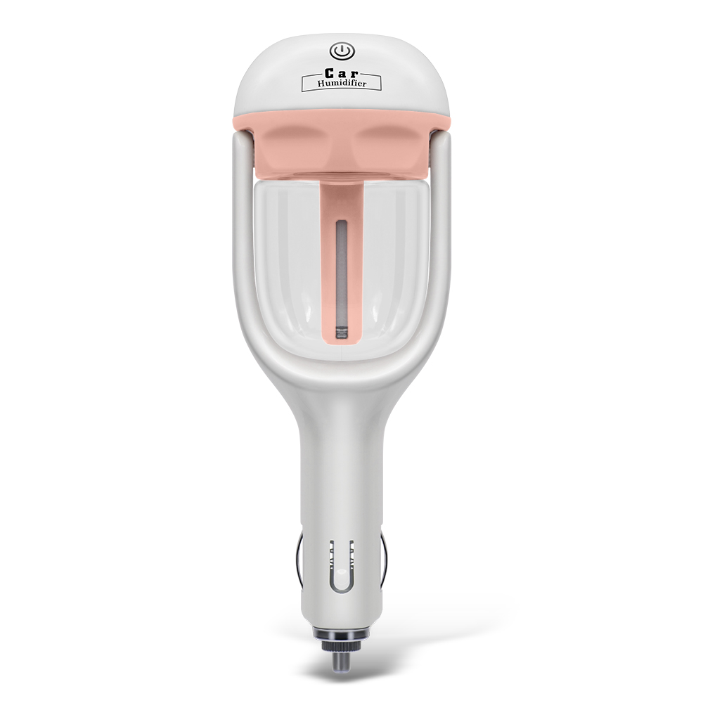 Humidificateur de voiture Portable 12V | À vapeur, diffuseur d'air, Mini purificateur d'air, diffuseur d'huiles essentielles aromathérapie, brumisateur: pink
