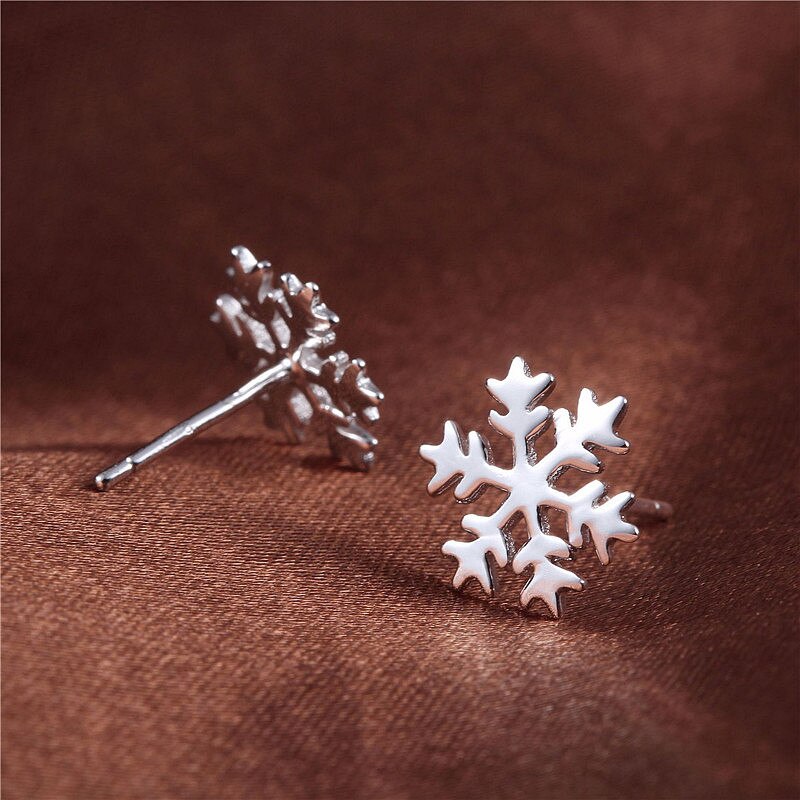 INZATT Classic Real 925 Sterling Zilveren Sneeuwvlok Stud Oorbellen Voor Vrouwen Verjaardagsfeestje Fijne Sieraden Accessoires Brincos
