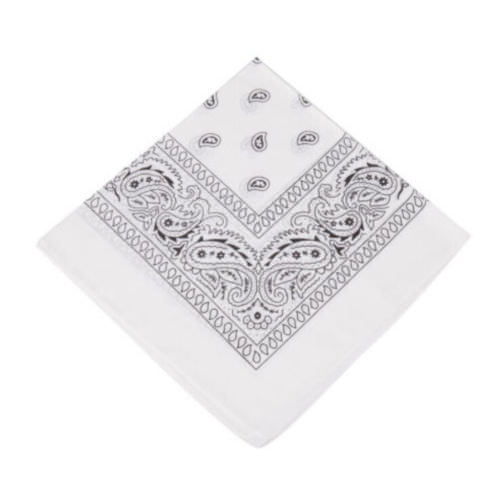 Vogue paisley bandana bandana hovedbeklædning/hårbånd tørklæde hals håndled wrap band hovedbeklædning mange muligheder etnisk stil print: Hvid