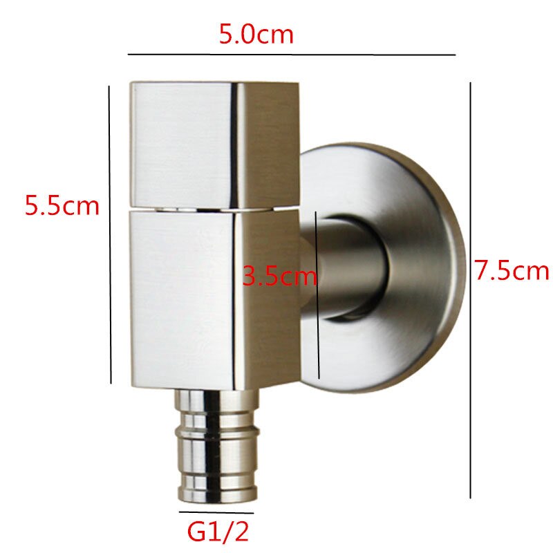 Washing Machine Faucet Stainless steel Sink Toilet Tap Wall Mounted Single Cold Faucet Bibcocks Faucet Nickel Outdoor Faucet