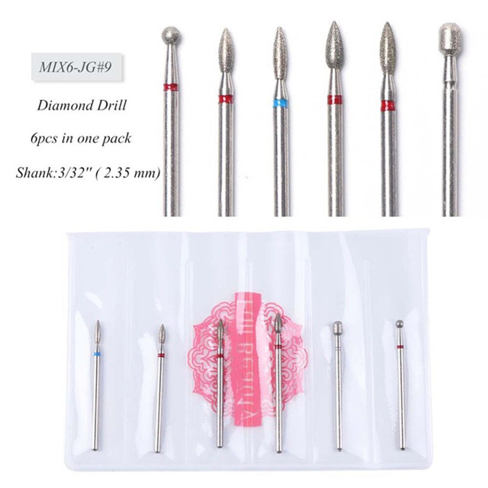 Ceramic Diamond Nail Cone Tip Ceramic Drill Bits Electric Cuticle Clean Rotary For Manicure Pedicure Grinding Head Sander Tool: I