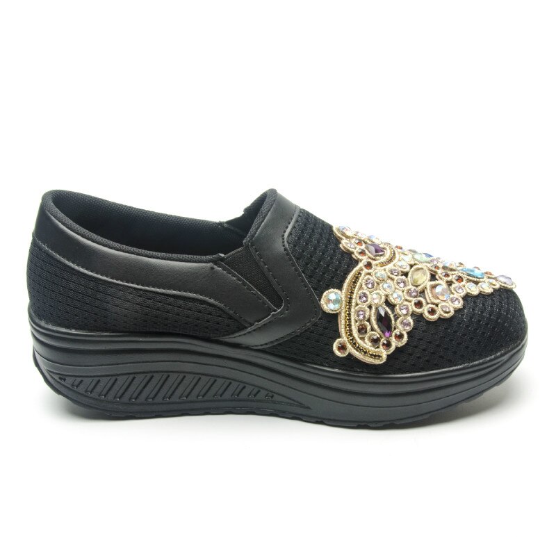 Fujin zapatos de esponja de fondo grueso de torta de un solo cojín mujeres de suela gruesa Shake Casual zapatos de Shake otoño
