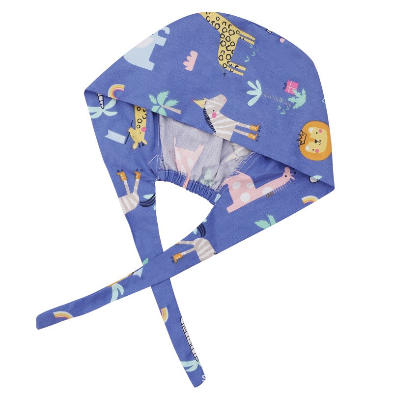 Printed Hats Men And Women Button Work Hat Casual Unisex Scrub Cap Bouffant Hat Gorro Enfermera Quirofano Scrub Cap