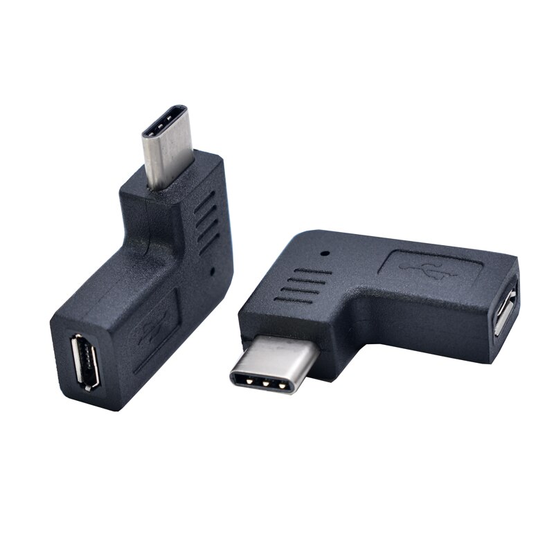 1pcs Micro Usb Male To Type-c Female to Micro usb Male 90 Degree Type C Charge data Adapter usb c male to Micro usb Female