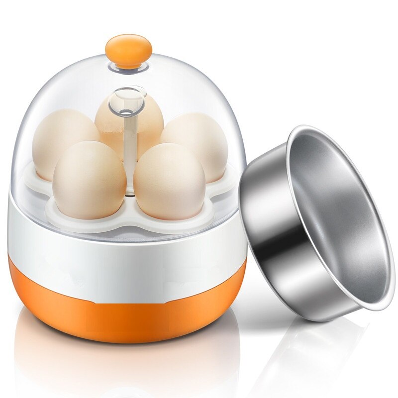 220V Electric Mini Portable Egg Boiler Machine 5 Holes Multifunctional Steamed Egg Custard Egg Boil Breakfas Machine: Orange