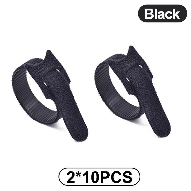 Zabezpieczenie kabla ładującego do telefonów uchwyt na kabel oplot na kable klip do myszy przewód ładowarki USB zarządzanie organizer do kabli: B 20Pcs-Black