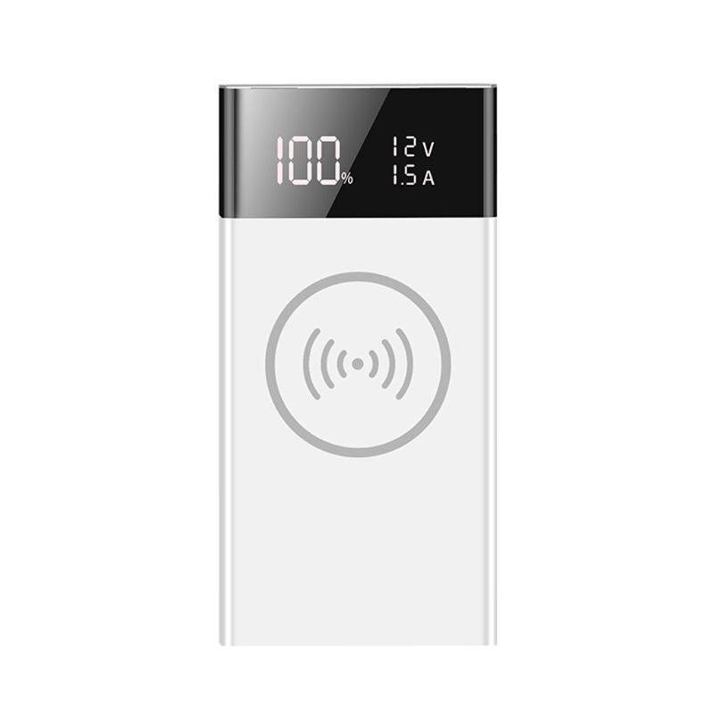 6x 18650 Battery DIY Qi Wireless Charger QC3.0 USB Type C PD Fast Charge Power Bank Box Case for Mobile Phone Tablet: white