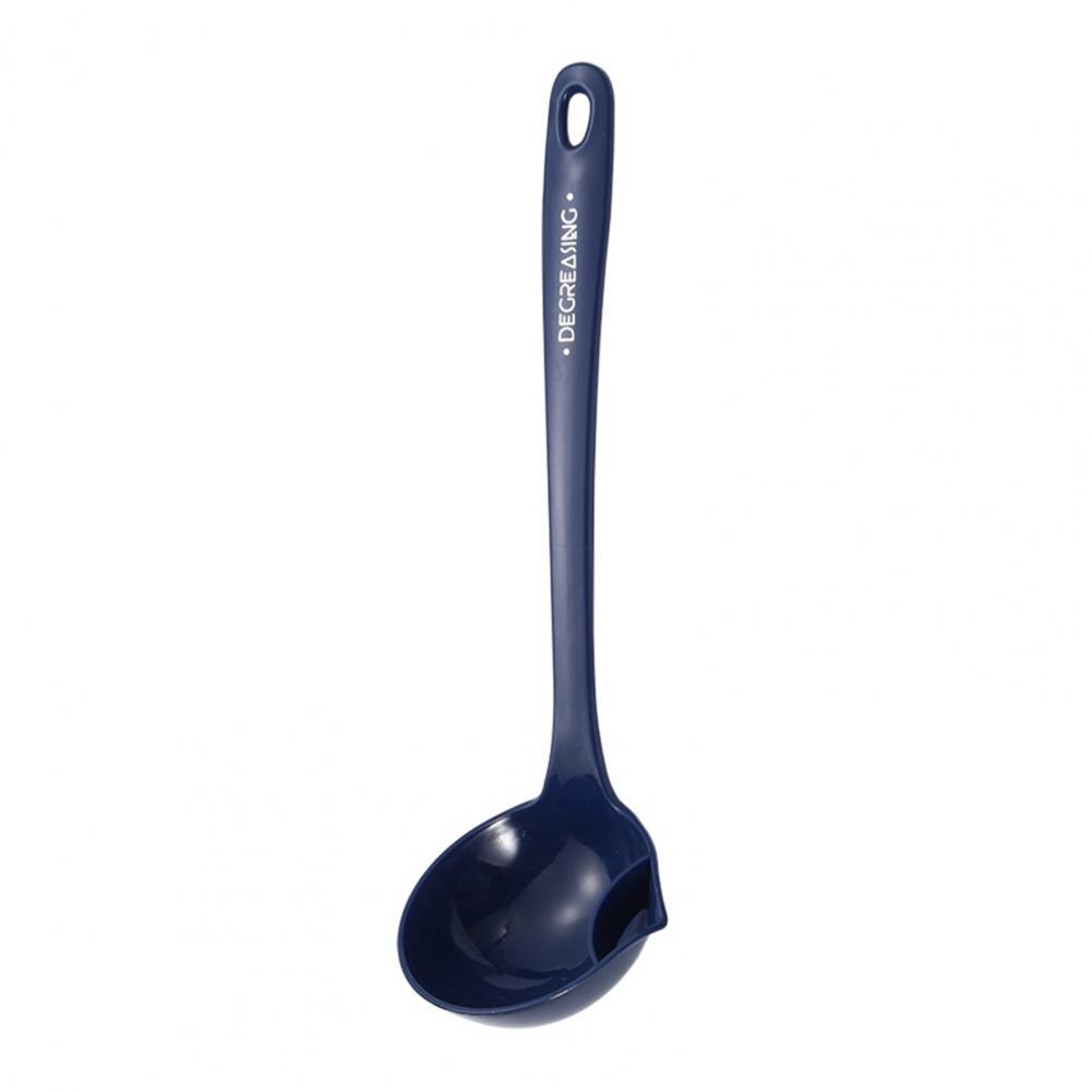 Good Multipurpose Lightweight Food Fat Separator Skimmer Spoon Grease Strainer Oil Separator Spoon Soup Spoon: Dark Blue
