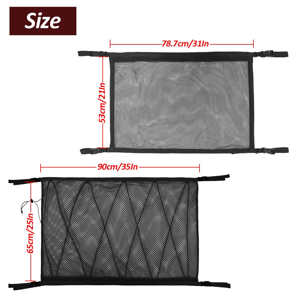 Filet de rangement pour plafond de voiture, filet de rangement pour plafond de voiture, sac de rangement en Nylon, filet de rangement Portable pour intérieur de voiture