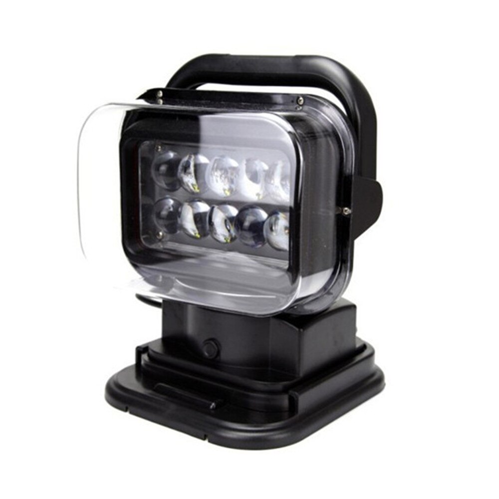 Projecteur Led avec télécommande, 50W, 7 pouces, 12V, 24V, Spot pour travaux, camion, bateau, SUV, pêche Marine, camping, 1 pièce: High Black