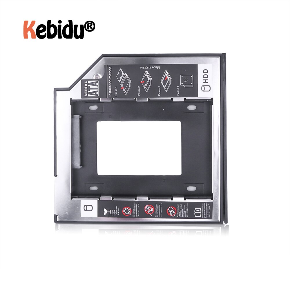 Universal SATA 3.0 2nd HDD Caddy 9.5mm For 2.5" SSD Case HDD Enclosure Latest With LED For Laptop DVD CD ROM