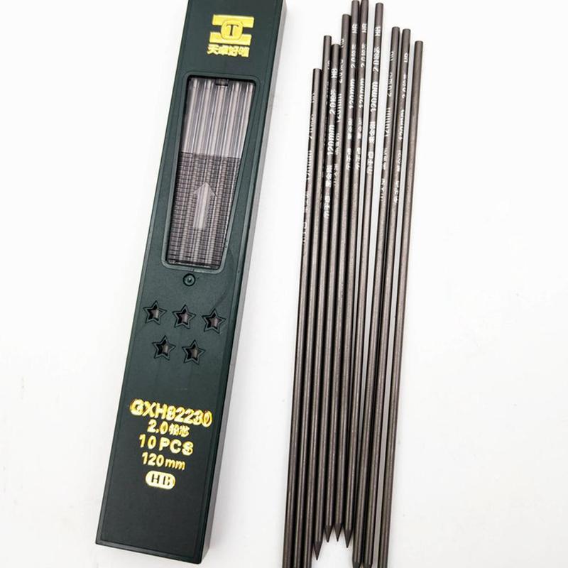 10 Stks/doos 2Mm 2B Hb Zwart 2.0Mm Mechanische Potlood Vulling 120Mm Kantoorbenodigdheden Student briefpapier