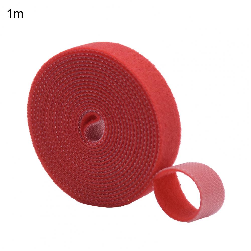 1 Roll Cuttable Ribbon Strap Multi-use Nylon Twist Strap Portable Tie Strap Ribbon Practical Line Organizer for Garden: 5m / Red