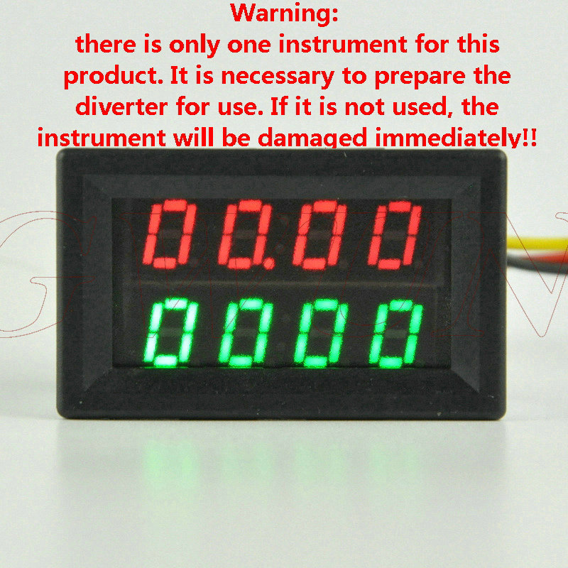 GWUNW BY42A 30V 20A-500A DC Digital 4 Bit Voltage Current Ammeter Meter Dual Display LED [****Must have a shunt to use****]: red and green / 0-500.0A
