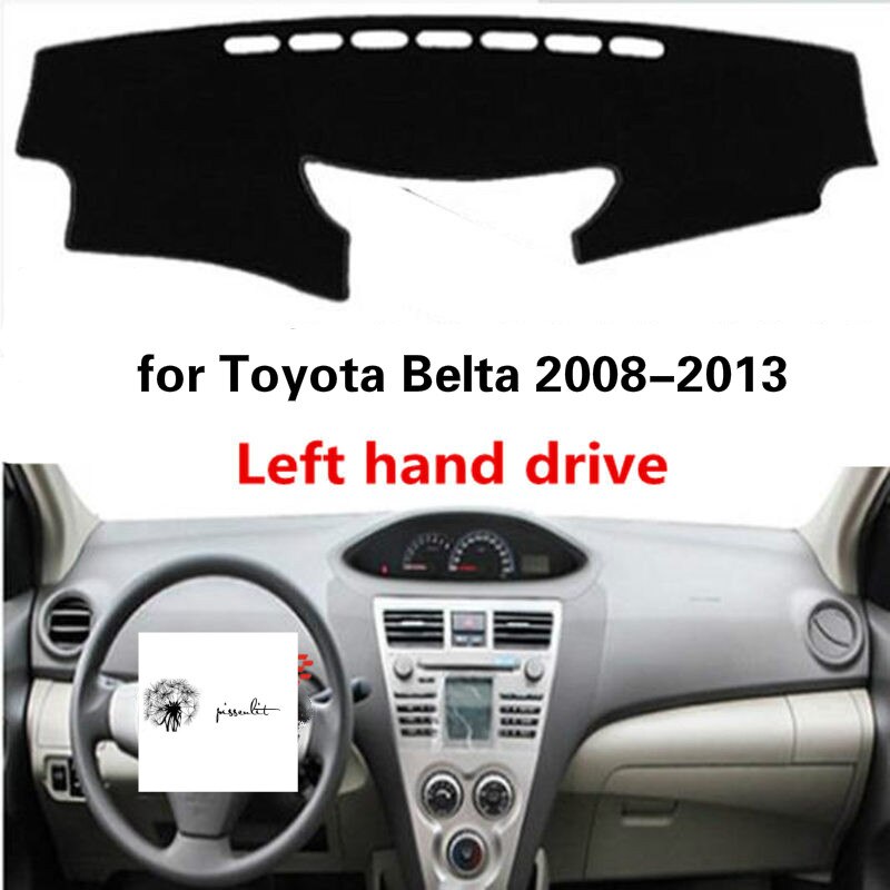 Auto Dashboard Cover Voor Toyota Belta Accessoires Lhd Beschermende Dacron Goede Selling Auto Dashboard Mat Licht Auto pad: Black