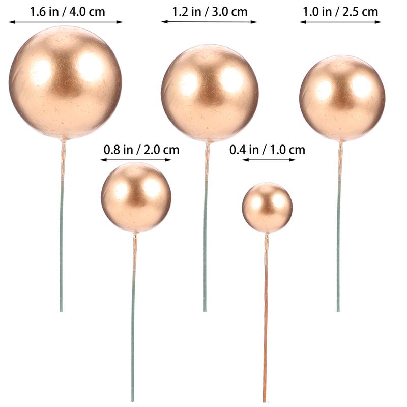 30 Pcs Foam Ball Cake Topper Birthday Cake Topper Dessert Ornaments For Birthday Cake Baking Decorative Cake Props