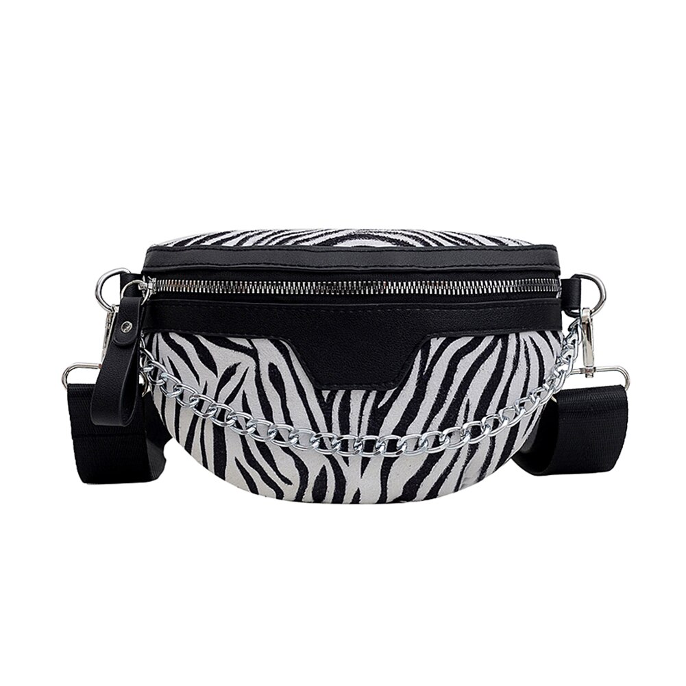 Bolsa de pecho de piel sintética con animales para mujer, bolsa de cinturón bandolera con cremallera, bolso de pecho clásico Vintage