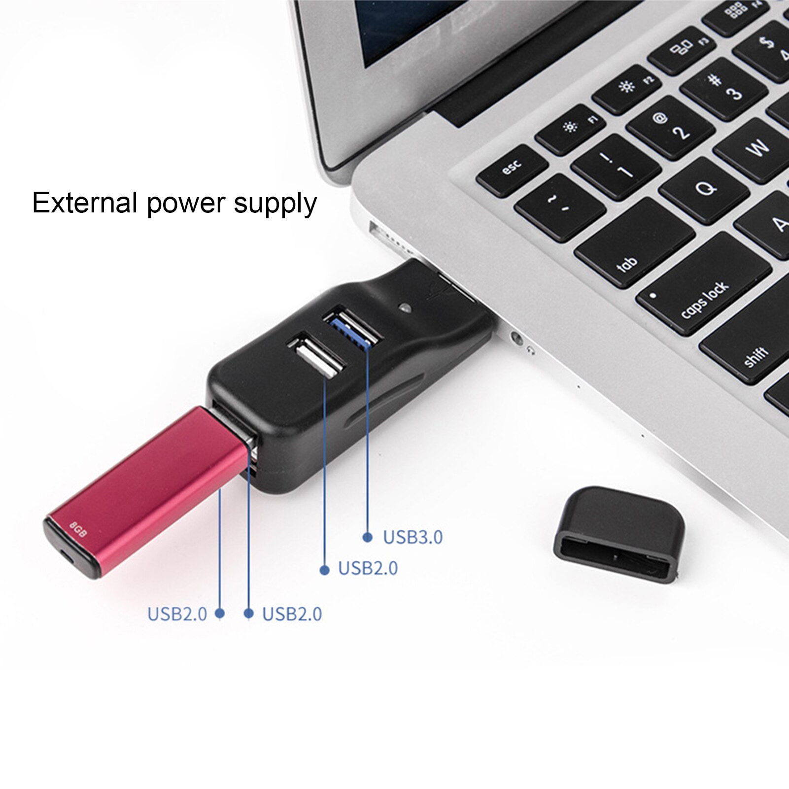 USB 3.0 HUB 2.0 HUB 4 Port USB Splitter Expander Multiple USB Data Cable Hub Splitter Power Adapter USB HUB for Laptop/Computer