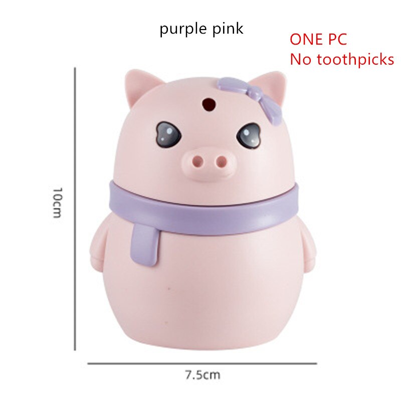 Automatic Toothpick Holder Container Household Table Toothpicks Storage Box Detachable Toothpick Dispenser for Home Decoration: purple pink 9