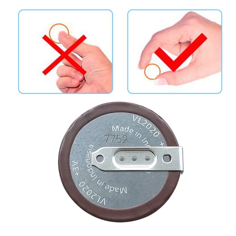 Automotive Coin Battery 3V Car Key Cell Battery Replaceable Electronics Suitable for VL2020 - 180 Degree