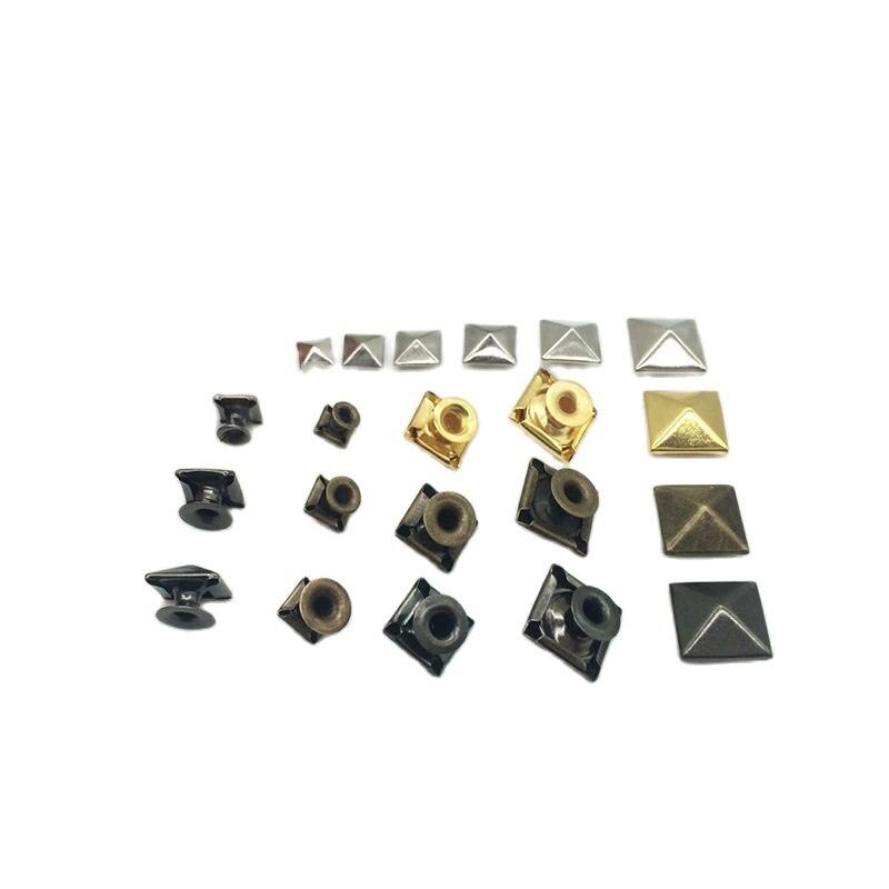 500 Stuks Vierkante Klinknagels Metaal, 10 mm Zilveren