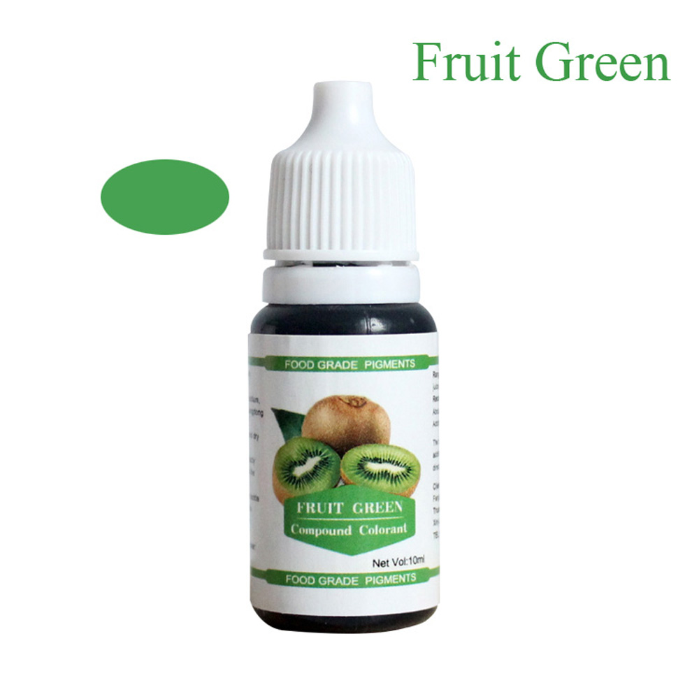 12 Kleuren 10Ml Macaron Ijs Cake Kleurstof Ingrediënten Cake Fondant Bakken Cake Eetbare Kleur Kleurstof Alimentaire: Fruit Green
