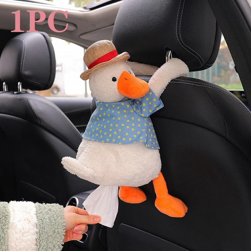 2 In 1 Auto Tissue Box Pop Cartoon Vuilnisbak Hond Aap Konijn Korte Pluche Auto Tissue Houder Auto Tissue box Auto Accessoires: Roze