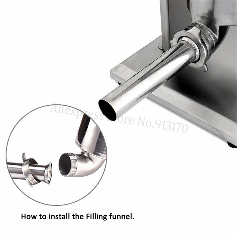 Sausage Stuffer Filling Tubes Meat Filler Funnels Stainless Steel Hopper Nozzles 4 In 1