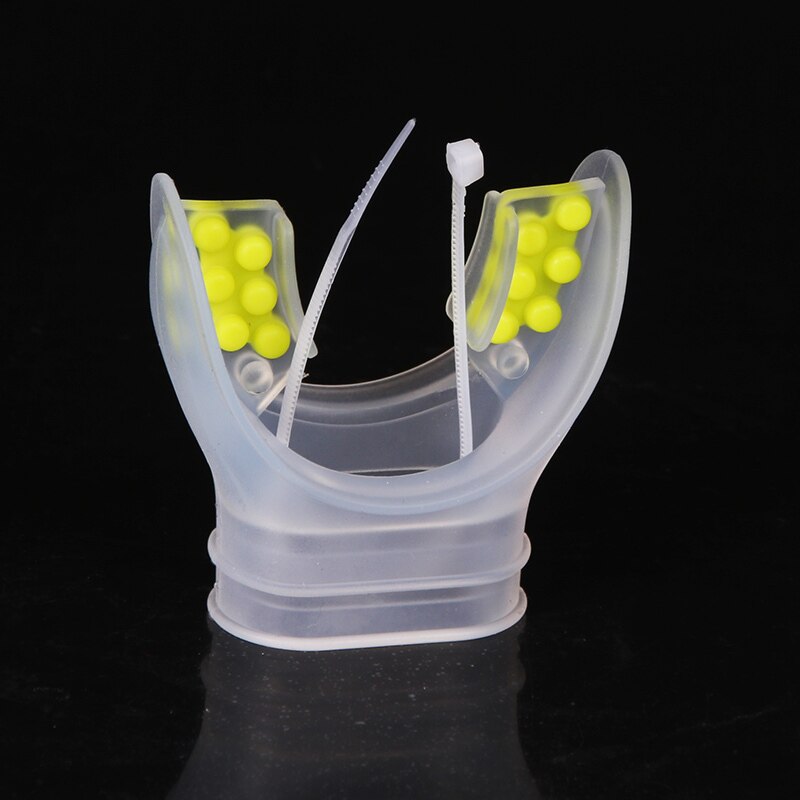 Boquilha de sílica gel para mergulho, descartável, tubo de respiração, buquilha de grau inteiro, snorkeling de três tesouros, boquilha: Adult yellow transpa