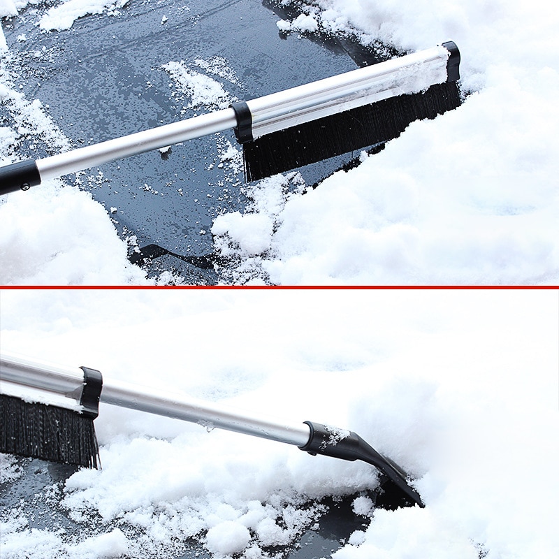 Auto Care Intrekbare Uitschuifbare Telescopische Sneeuw Borstel Ijskrabber Voor Winter Auto Voertuig Voorruit Met Stijve Borstel