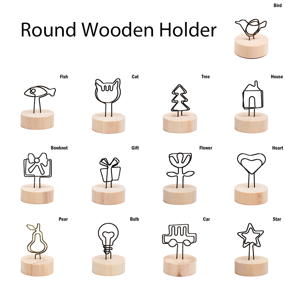 Heart Cat Wooden Photo Clip Memo Name Card Pendant Holder Note Articles Picture Frame Table Number Wedding Photo Holder