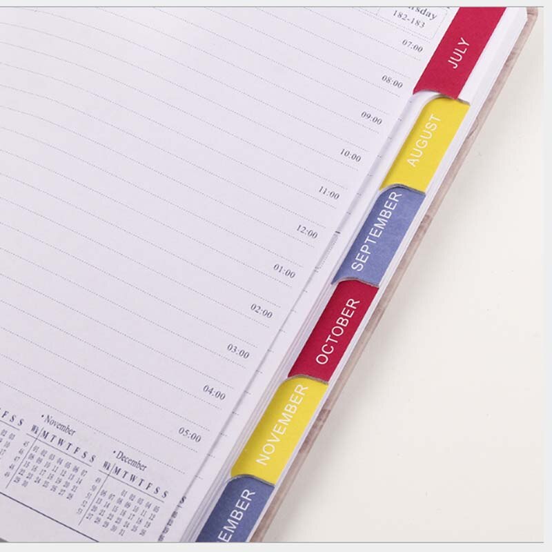 Daily Weekly Monthly Planner Notebook A5 Agenda Organizer Notebook Calendar 365 Days Schedule Notepad Stationery