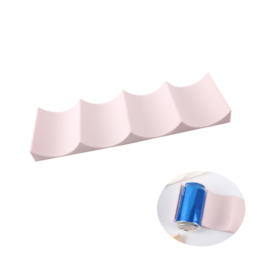 Cabinet Fridge Storage Rack Plastic Wine Bottle Display Stacking Mat Can Easy Stacker Kitchen Tool Wine Rack Wine Bottle Display: Pink