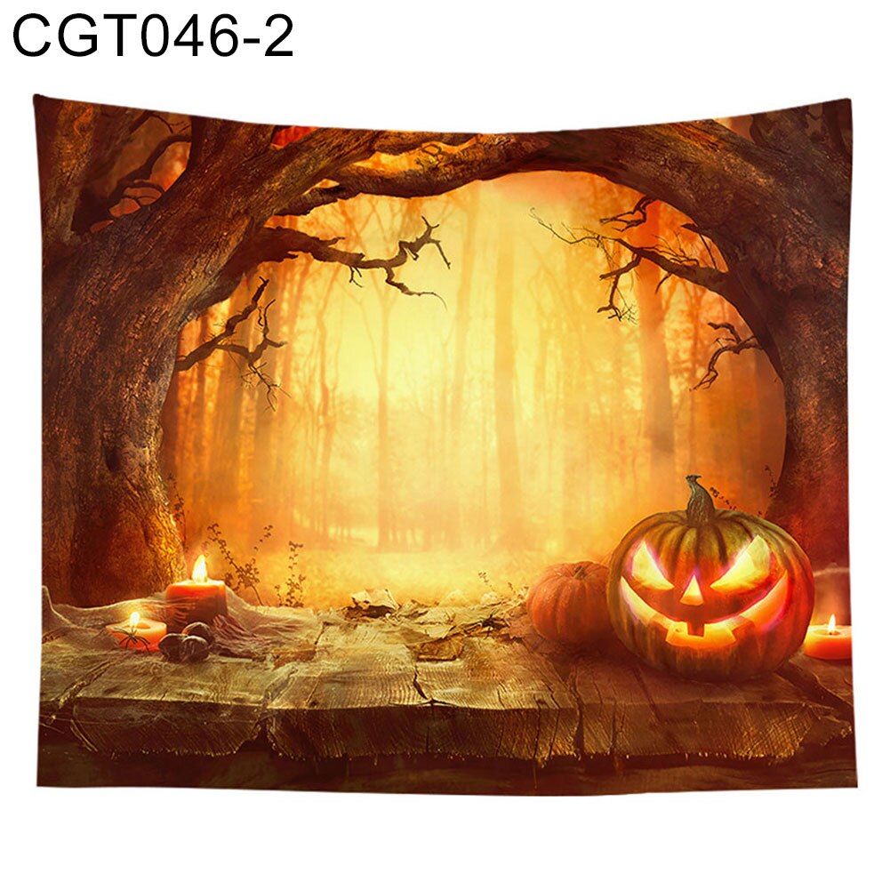 Halloween-seinävaate luuranko kurpitsa painatus seinävaate gobeliini pöytäliina makuuhuone sisustus tausta kangas tapastry: 2