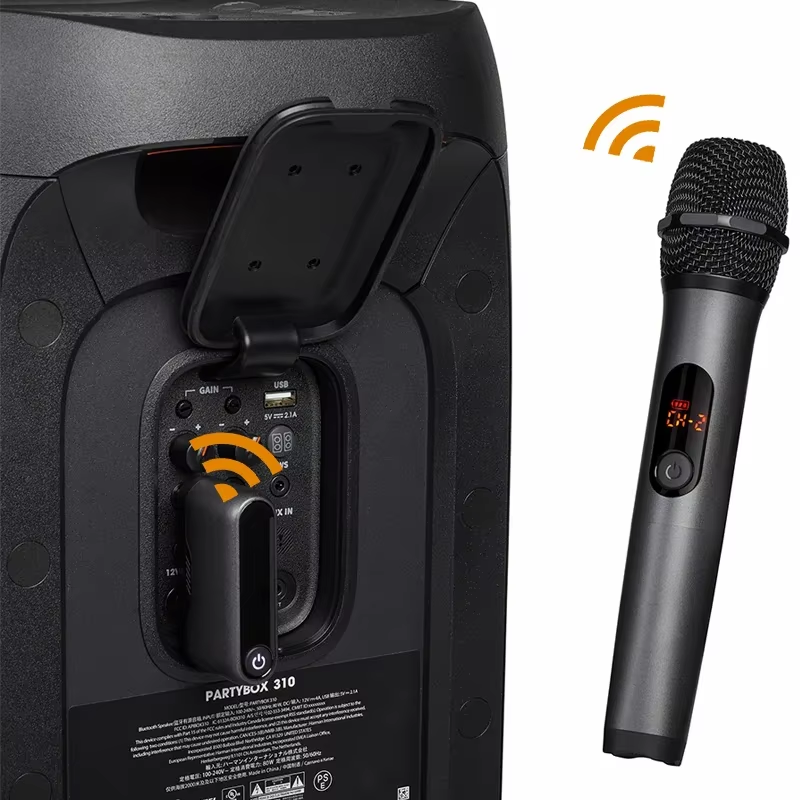 WIRELESS MICROPHONE Handheld UHF Dual Channel 6.3 Interface 1 Tow 2 Home KTV Show Singing Speech Microphone K-song