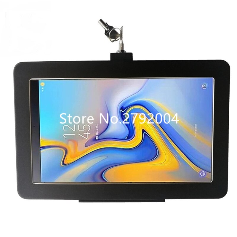 10.5 inch android tablet pc wall mount case, aluminum alloy tablet pc stand for Samsung Galaxy tab A, anti theft display