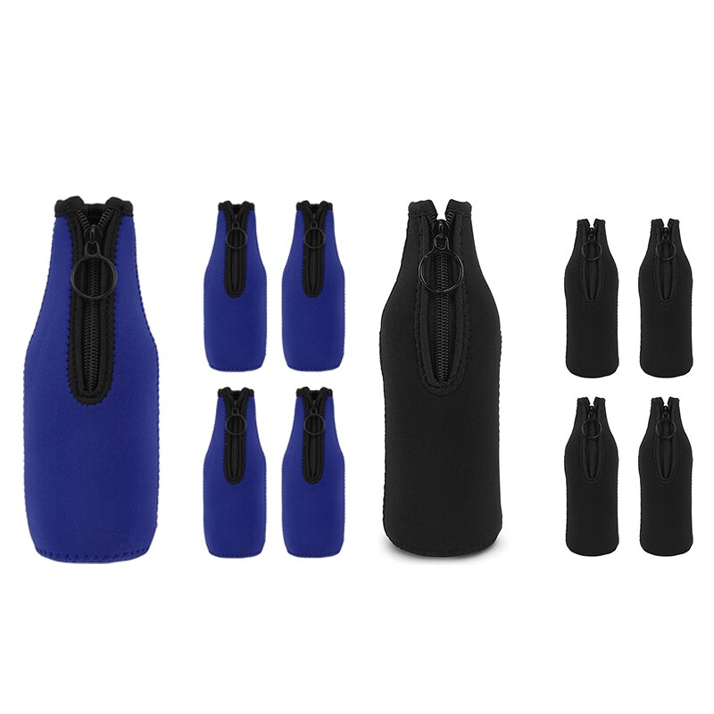 Beer Bottle Cooler Sleeves With Zipper For Party,Beer Holder Collapsible Insulated Bottle Cover For 330Ml Bottles