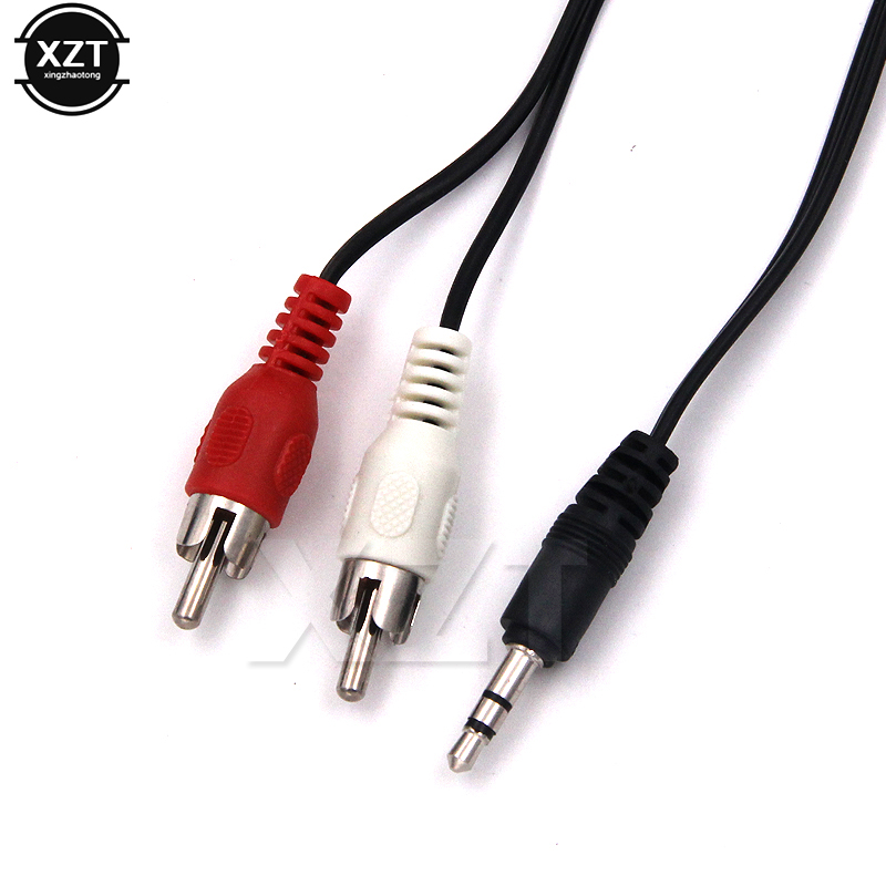 1.2M 3.5Mm Jack Aux Naar 2rca Audio Video Kabel Stereo Y Splitter Kabel Av Adapter 2rca Snoer Draad Voor Pc Dvd Tv Vcr Speaker Camera