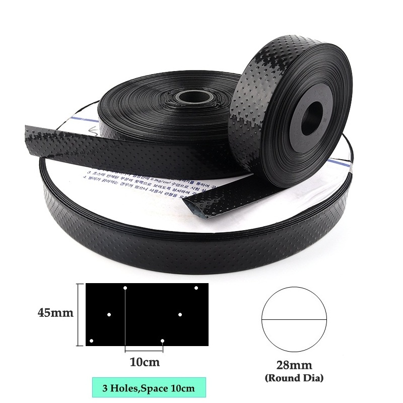 Tuyau d'arrosage avec système de Micro Spray, 50 ~ 100m 1 "Φ 28mm, tuyau d'arrosage pour serre sous Film à Membrane avec 2/3/5 trous: 20m / 3 holes space 10cm