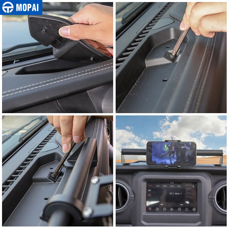Support De Téléphone De Voiture Pour Jeep Wrangler JK JL Gladiator JT 4