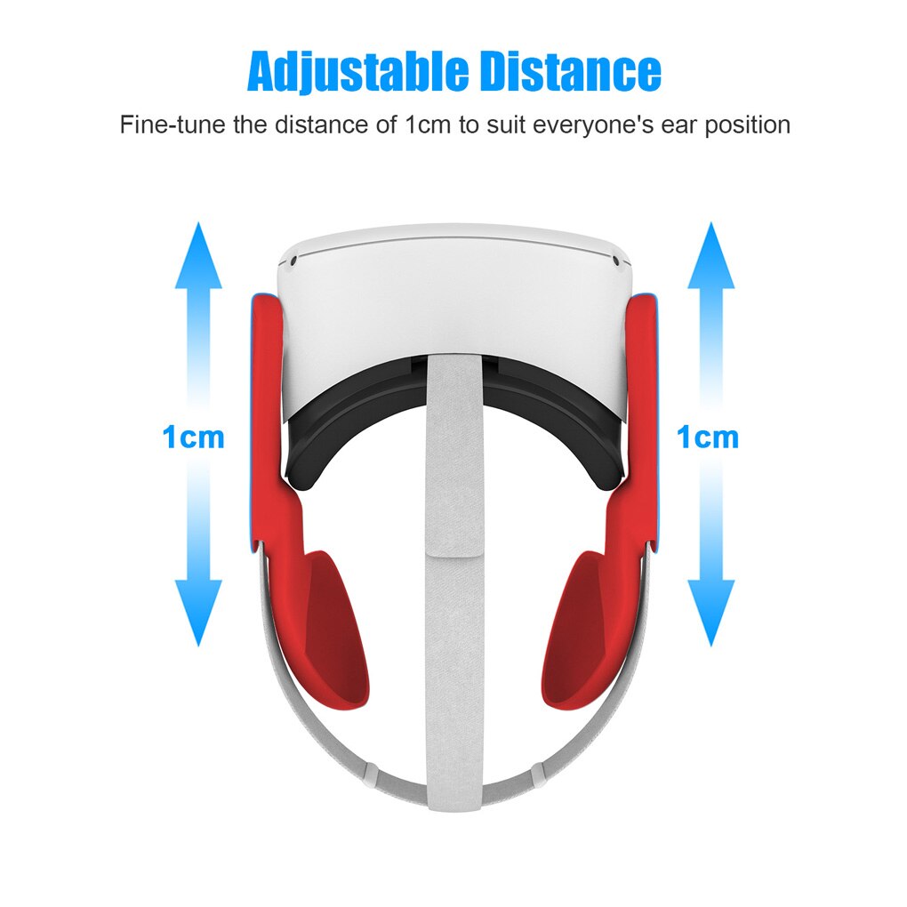 For Oculus Quest 2 VR Headset Silicone Ear Muffs Noise Reduction Enhancing Sound Solution For Quest 2 VR Headset Ear Muffs