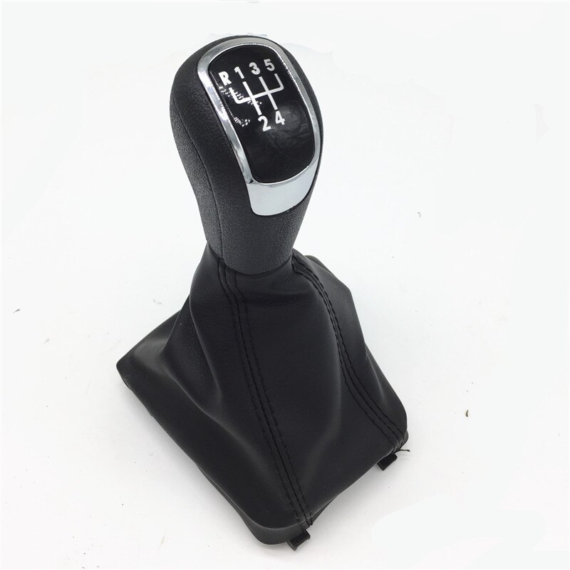Til skoda octavia ii  (09-12)  superb ii  (08-12)  yeti  (09-12) 5/6 gears gearstang skifteknap læder bagagerumskasse bil-styling