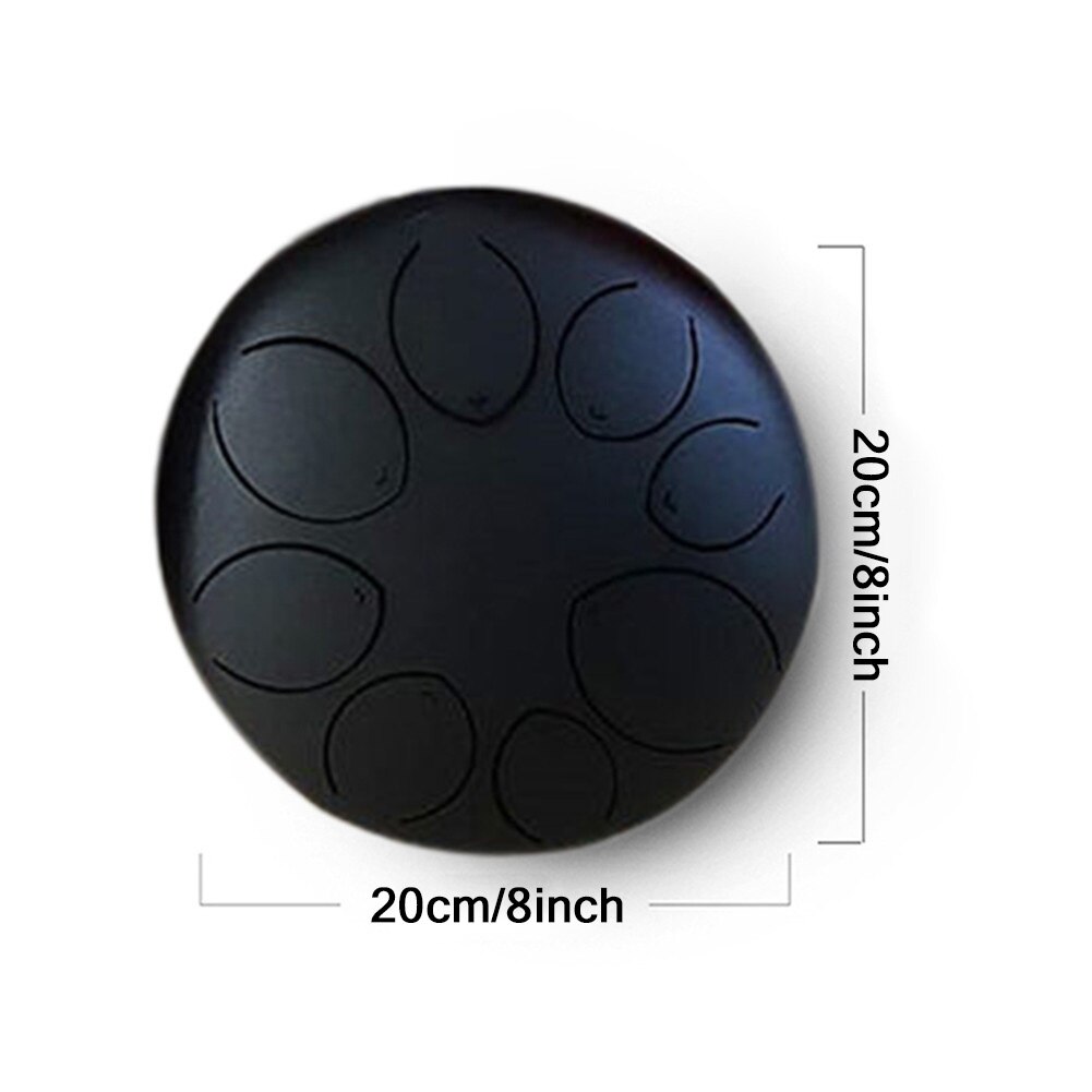8 Inch 8 Notes Staal Tong Drum Musical Percussie Instrumenten Hand Pan Drum Drumsticks Handpan Yoga Drums Met Hamers Tas