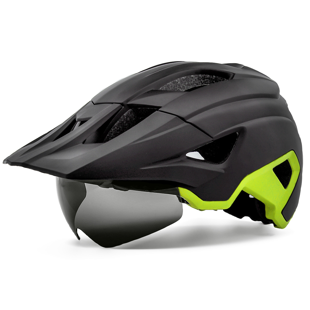 Mtb Helm Fietsen Mannen Vrouwen Rijden Met Achterlicht En Zonneklep Goggles Xc Weg Mountainbike Helmen Met Lens casco Ciclismo